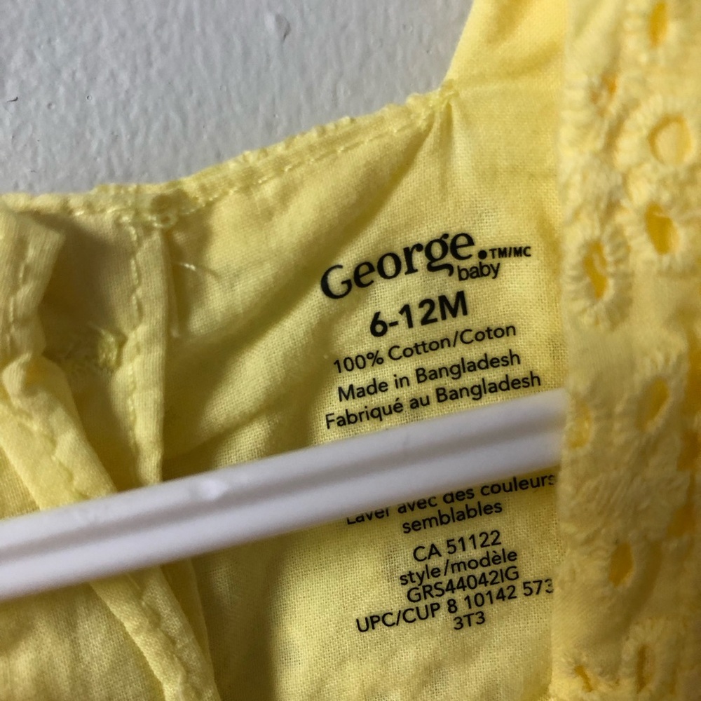 George Bright Yellow Eyelet Ruffle Sundress - Picture 2 of 8
